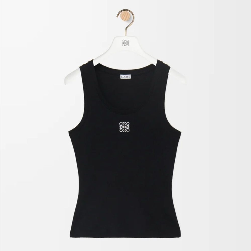 Loewe Black Fitted Sleeveless Tank Top